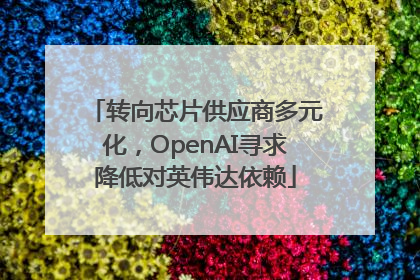 转向芯片供应商多元化，OpenAI寻求降低对英伟达依赖